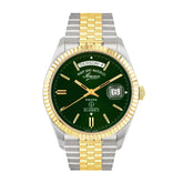 Men the Classics Automatic Watch 41mm with 2-Tone Strap & Green Dial